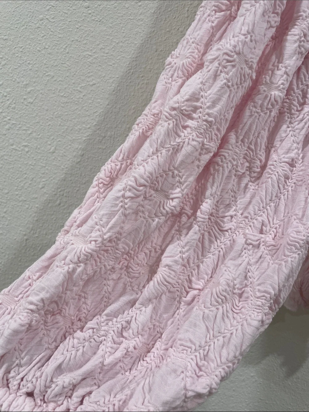 Free People Olivia Top Light Pink Ruffle Floral Long Sleeve Romantic Rare Y2K